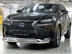 Защита передняя двойная 60-43 мм для Lexus NX300h F-Sport № LNXFS_1.1