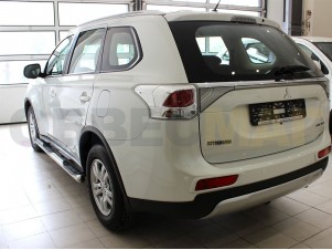 Пороги труба с накладками 76 мм для Mitsubishi Outlander № MSA2012_2.1