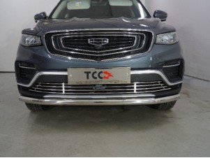 Решетка радиатора 12 мм (без круизконтроля) для Geely Atlas PRO 1.5L 4WD 2021 – н.в. GEELEATLP21-13