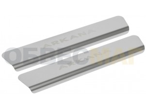 Накладки на пороги Rival с надписью, 2 шт для Renault Arkana № NP.4705.3