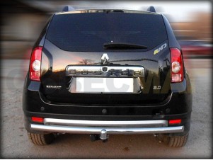 Защита заднего бампера 60 мм под фаркоп Baltex для Renault Duster № RD_3