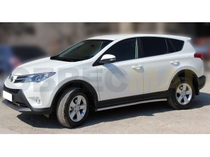 Пороги труба 60 мм по форме короба для Toyota RAV-4 № TRN13_2.3