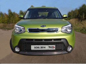 Накладка решётки радиатора нижняя 12 мм для Kia Soul № KIASOUL14-06
