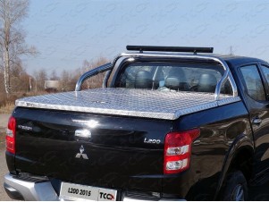 Защита кузова 75х42 мм со светодиодной фарой для крышки для Mitsubishi L200 № MITL20019-25