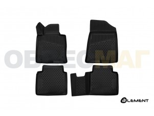 Коврики 3D в салон Element полиуретан 4 штуки на седан на Hyundai Sonata № ELEMENT3D2066210