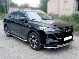 Пороги с листом d-60 для Haval F7X 2022 – н.в. HVF7X_2