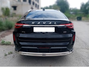 Защита заднего бампера двойная d-60+43 для Haval F7X 2022 – н.в. HVF7X_3