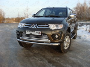 Накладка решётки радиатора 16 мм для Mitsubishi Pajero Sport № MITPASPOR14-04