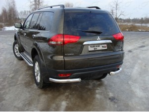 Защита заднего бампера уголки 76 мм для Mitsubishi Pajero Sport № MITPASPOR14-10