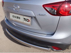 Накладка на задний бампер шлифованный лист 1 мм для Mazda CX-5 № MAZCX515-22